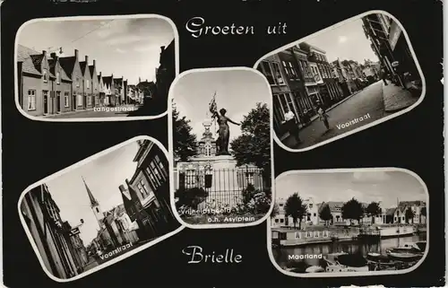 Postkaart Brielle Mehrbild-AK Voorstraat, Langestraat, Maarland uvm. 1966