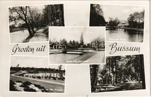 Postkaart Bussum Mehrbildkarte mit 5 Ortsansichten 1964
