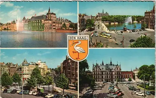 Postkaart Den Haag Den Haag Mehrbildkarte mit 4 Stadt-Ansichten 1970