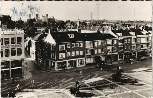 Postkaart Hengelo Ortsansicht Straßen Partie mit Geschäften 1960