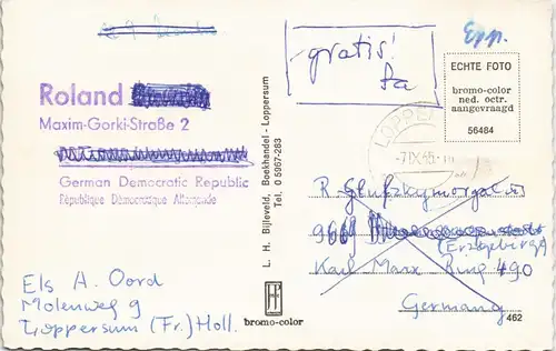 Postkaart Loppersum Strassen Ansicht Dorfansicht 1965