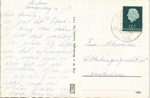 Postkaart Lochem Lochem, Landschap Ortsansicht 1966