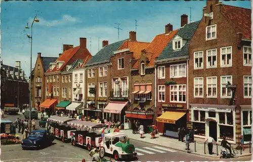 Postkaart Middelburg Marktplatz mit Kleinbahn 1975