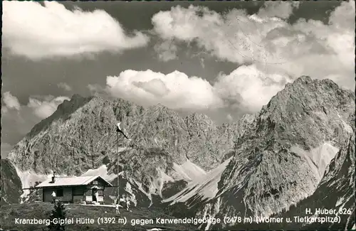 .Bayern Kranzberg-Gipfel Hüttegegen Karwendelgebige (2478 m) 1960