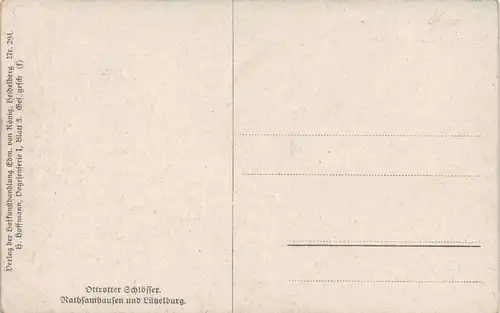 CPA Rathsamhausen-Ottrott Künstlerkarte Lützelburg 1909