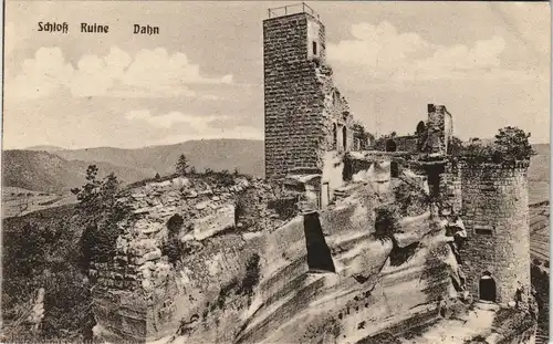 Ansichtskarte Dahn Burgruine Alt-Dahn 1909