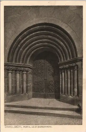 Ansichtskarte Dinkelsbühl St. Georgskirche - Portal 1913