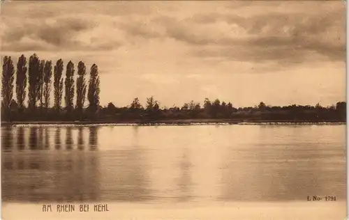 Ansichtskarte Kehl (Rhein) Rheinpartie 1912