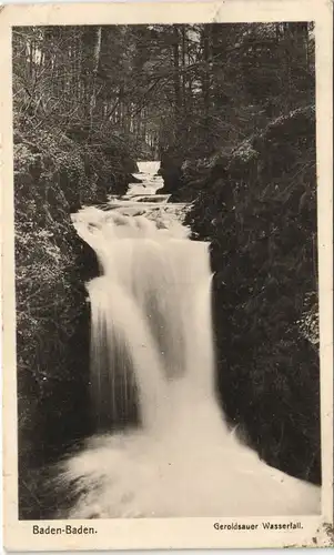 Ansichtskarte Baden-Baden Waterfall/Geroldsauer Wasserfall 1919