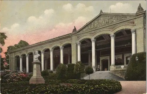 Ansichtskarte Baden-Baden Partie an der Trinkhalle 1909