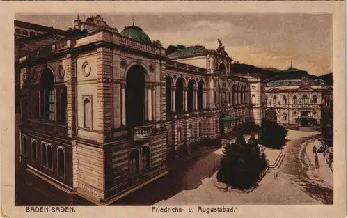 Ansichtskarte Baden-Baden Friedrichs- und Augustabad 1912