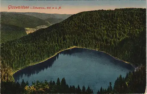 Ansichtskarte Bad Rippoldsau-Bad Rippoldsau-Schapbach Glaswaldsee 1913