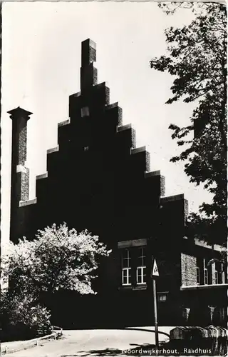 Postkaart Noordwijkerhout-Noordwijk Raadhuis (Rathaus) 1960