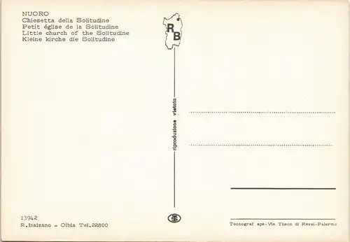 Cartoline Nuoro Chiesetta della Solitudine 1970