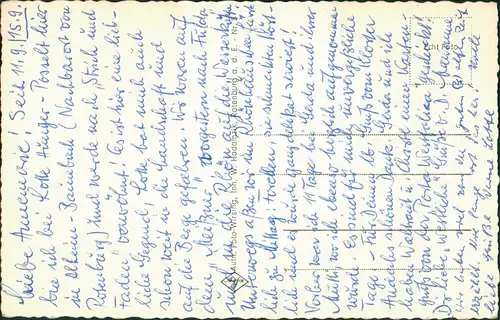 Ansichtskarte Rotenburg a. d. Fulda Rotenburg (Fulda) Stadt Panorama 1955