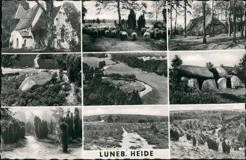 .Niedersachsen Mehrbild-AK Orte & Plätze i.d. Lüneburger Heide 1964