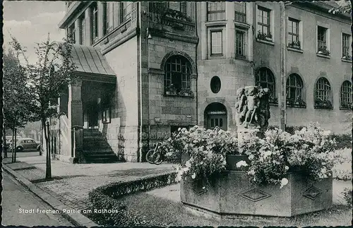 Ansichtskarte Frechen Partie am Rathaus 1956