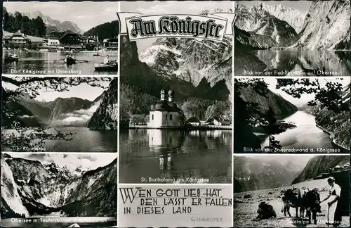 Ansichtskarte Schönau am Königssee Mehrbild-AK rund um den Königssee 1960