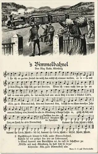 Ansichtskarte  s Bimmelbahnel Nacke Altenberg 1932