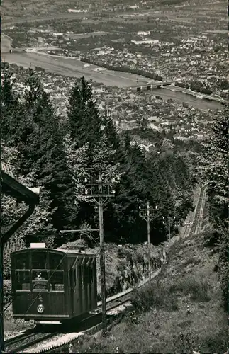 Ansichtskarte Heidelberg Königstuhl und Heidelberg aus großer Höhe 1960