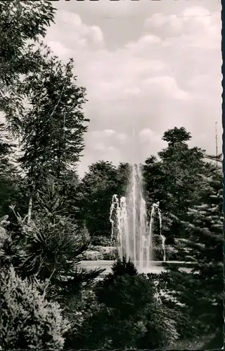 Ansichtskarte Mönchengladbach Bunter Garten, Springbrunnen Wasserspiele 1957