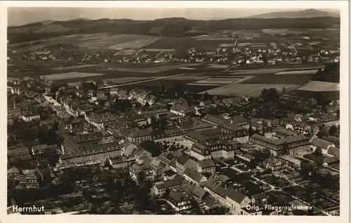 Ansichtskarte Herrnhut Luftbild Oberlausitz 1931