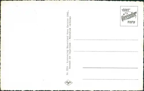 Egern-Rottach-Egern Panorama-Ansicht mit Wallberg Mann im Ruderboot 1960