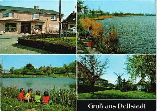 Ansichtskarte Dellstedt Mehrbild-AK ua. Feinkost Geschäft Rolf Edler 1970