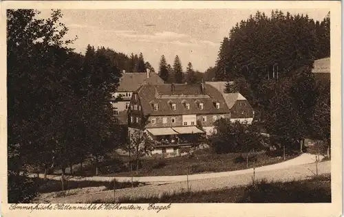 Ansichtskarte Wolkenstein Hüttenmühle gelaufen Landpoststempel 1934