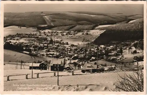 Ansichtskarte Sachsenberg-Georgenthal-Klingenthal Panorama im Winter 1930