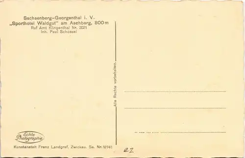 Ansichtskarte Sachsenberg-Georgenthal-Klingenthal Panorama im Winter 1930