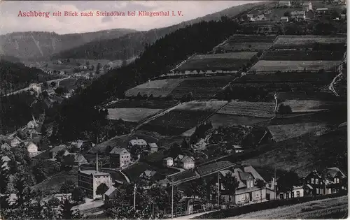 Ansichtskarte Klingenthal Aschberg - Blick nach Steindöbra 1913