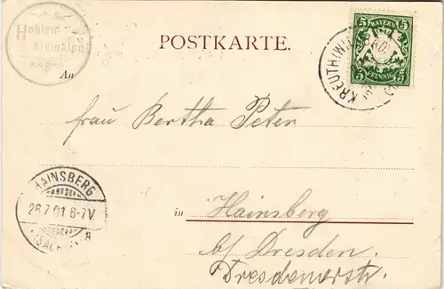 Ansichtskarte Kreuth Hohlensteinalpe 1901