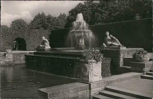 Ansichtskarte Baden-Baden Partie in der Gönner-Anlage 1968