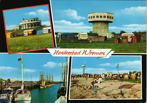 Ansichtskarte Wremen Mehrbildkarte 4 Foto-Ansichten 1970