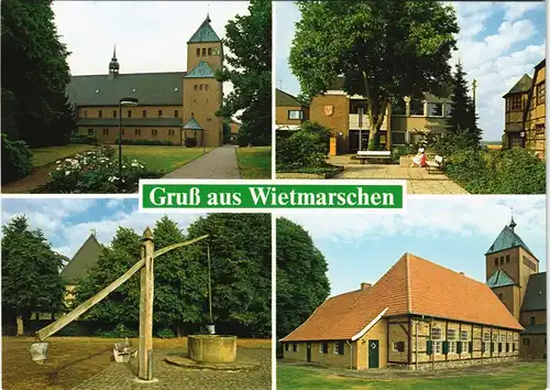 Ansichtskarte Wietmarschen Mehrbild-AK mit 4 Ortsansichten 1980