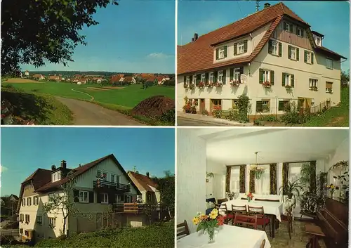 Igelsberg-Freudenstadt PENSION SCHATZ Mehrbild-AK 4 Ansichten 1970