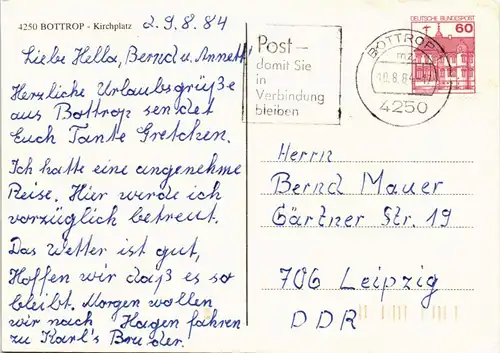 Ansichtskarte Bottrop Kirchplatz 1984