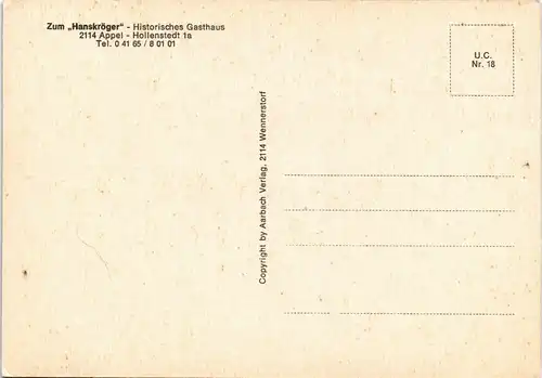 Hollenstedt Zum Hanskröger Historisches Gasthaus Appel - Hollenstedt 1970