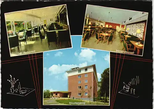 Ansichtskarte Bad Bramstedt Mehrbildkarte 3 Ansichten Kurhotel Gutsmann 1965
