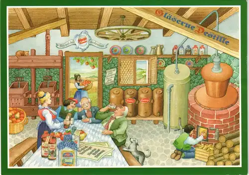 Böbrach Gruß aus der Gläserne Destille Illustration Maren Nolte 2000