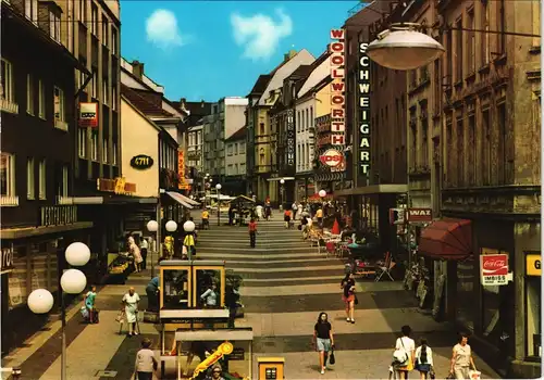 Ansichtskarte Hattingen Heggerstraße Geschäftsstrasse Einkaufsmeile 1980