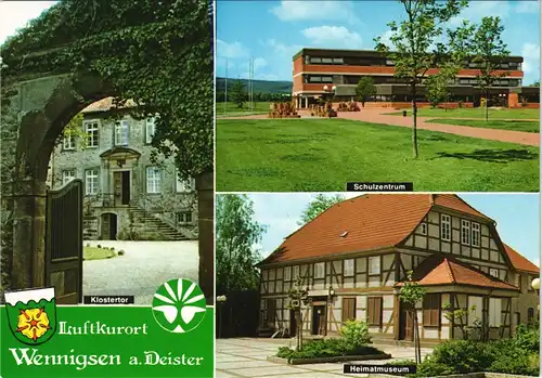 Wennigsen Mehrbild-AK mit Klostertor, Schul-Zentrum, Heimatmuseum 1982