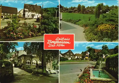 Ansichtskarte Berghausen (Bez. Köln) Mehrbildkarte mit 4 Ortsansichten 1980