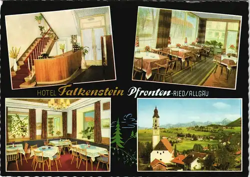 Ansichtskarte Pfronten (Allgäu) Hotel Falkensein im Zentrum von Ried 1967