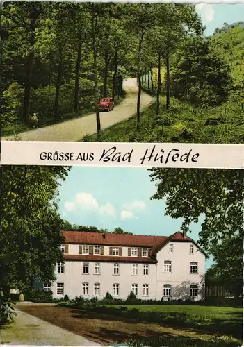 Hüsede-Bad Essen 2-Bild-Karte mit Gasthaus Gemischtwaren M. Wilker 1960