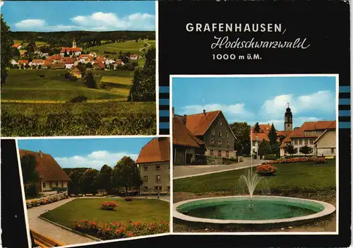 Ansichtskarte Grafenhausen Mehrbild-AK mit 3 Ortsansichten 1969