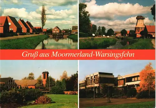 Ansichtskarte Moormerland Mehrbild-AK mit Ortsansichten Warsingsfehn 1980