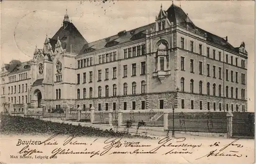 Ansichtskarte Bautzen Budyšin Katholisches Seminar 1904