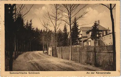 Ansichtskarte Schöneck (Vogtland) An der Kärnerstraße 1939